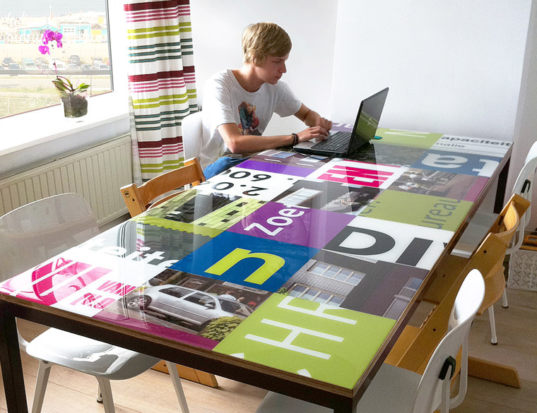 Hofbogen ondernemer: Tafel-design, tafel op maat, Reclameborden Designtafel